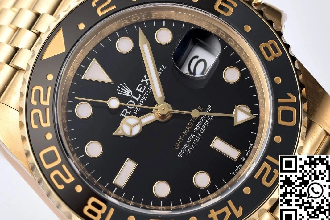 Factory Black Master Gold GMT Clean M126710BLRO-0001 Dial II Rolex Case 0328